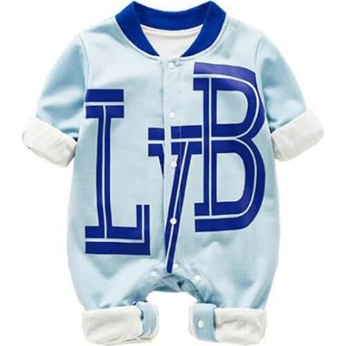 Baby boy fashion jumpsuit alphabet crawl cotton