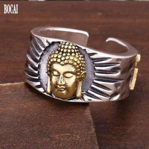 New S925 silver come to Buddha rings for male Thai silver body protection safe personalized ring for female 925 silver man rings
