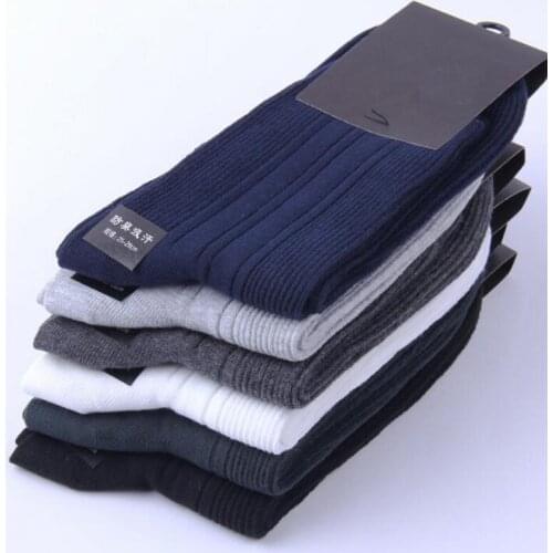 10pairs=1lot Cheap Price Men Socks Classic Business Brand Thick Socks Men High Quality Breathable Cotton Casual Business Socks