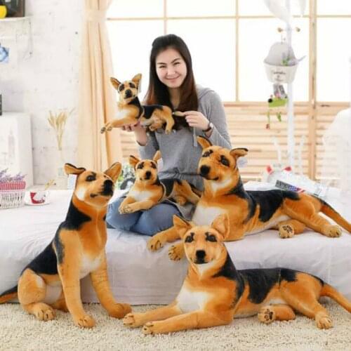 New Simulation Shepherd Dog Stuffed Plush Toys Home Accessories Shooting Teaching Props Wolf Dog Skin-friendly and Comfortable
