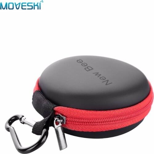 Moveski NB-13 Portable Headphone Case Storage Headset Box Earphone Accessory Earbuts Bag for Wireless Wired Headphone-mini size