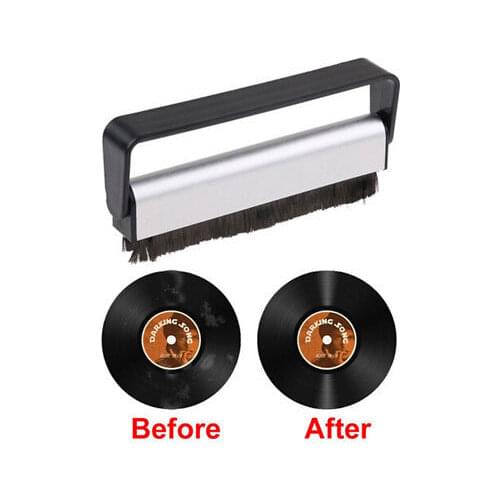 Practical Vinyl Antistatic Carbon Fiber Record Dust Cleaner Brush Turntable Fibre Small Cleaning Brush Portable Durable