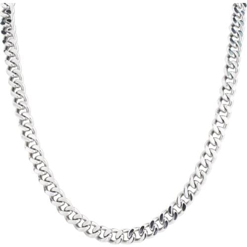 Simple Fashion Cuban Link Necklaces Stainless Steel Jewelry Hip-Hop Party Accessories Cool Boy Chain Necklace For Men Women