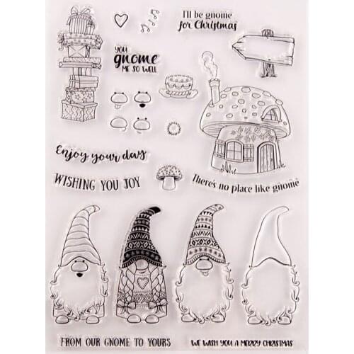 Santa Claus Mushroom Room Clear Stamps For DIY Scrapbooking/Card Making/Album Decorative Silicone Stamp Crafts