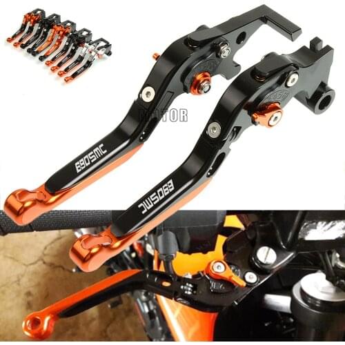Motorcycle Brake Clutch Levers For 690SMC-R/2012-2013 690 SMCR 690 R Alumiinum Adjustable Extendable Lever