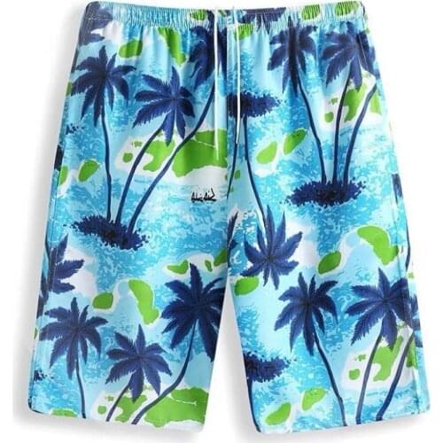 Mens Summer Shorts Male Casual Beach pants Breathable Quick Dry Loose Casual Hawaii Printing Shorts Beach Shorts Male