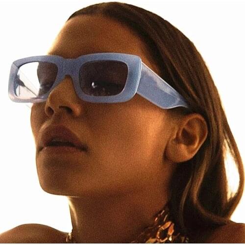 Square Frame Women Men Sunglasses Gray Tan Lens UV400 Eye Protection Girl Sexy Ladies Fashion Outdoor Eyewear