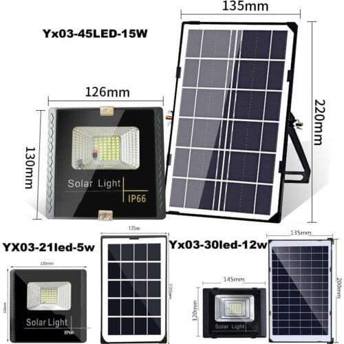LED Solar Ligh Solar Power Wall Light Waterproof ip66 Outdoor Security Lamp Garden Street Light remote timer split mount indoor