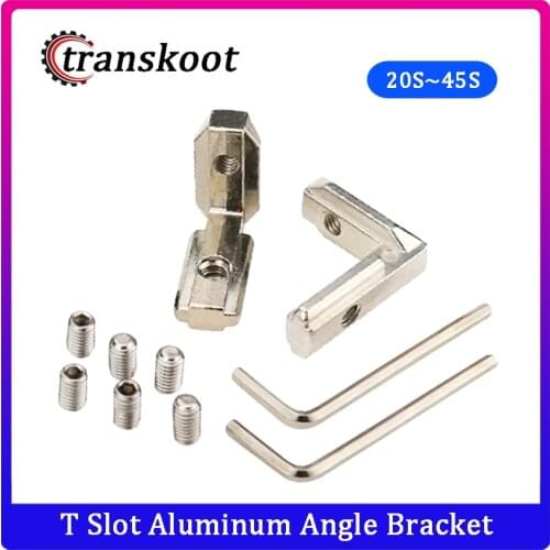 T Slot L Shape Type Aluminum Profile Accessories Interior Corner Connector Joint Bracket for 20/30/40/45 profile(with screws)