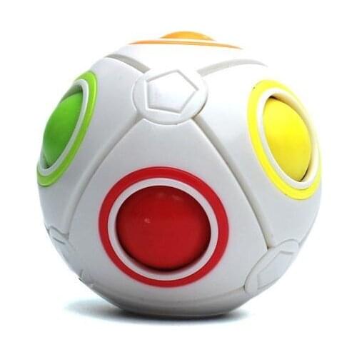 High Quality ABS Plastic Speed Cube Puzzle Magic Rainbow Ball Educational Decompression Toys Cubes for baby Hot