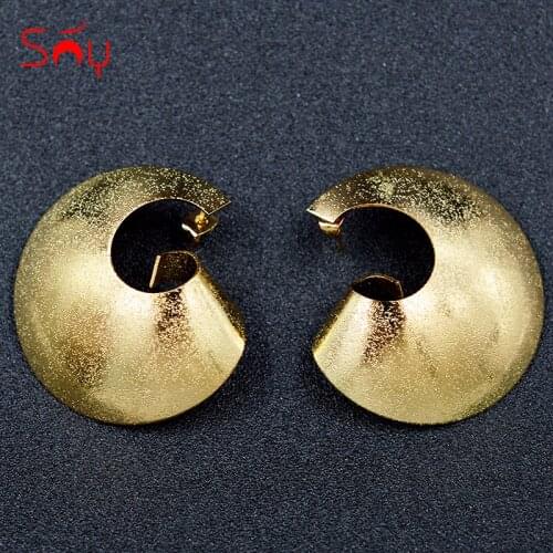 Sunny Jewelry Women Fashion Earrings Big Round Stud Earrings High Quality Trendy New Arrivals Jewelry Earrings For Party Wedding