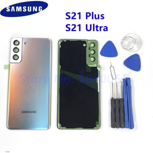SAMSUNG S21 Ultra S21 Plus Battery Back Cover G998B G998 G996F S21+ S20U Back Door Housing Camera Glass Lens Frame