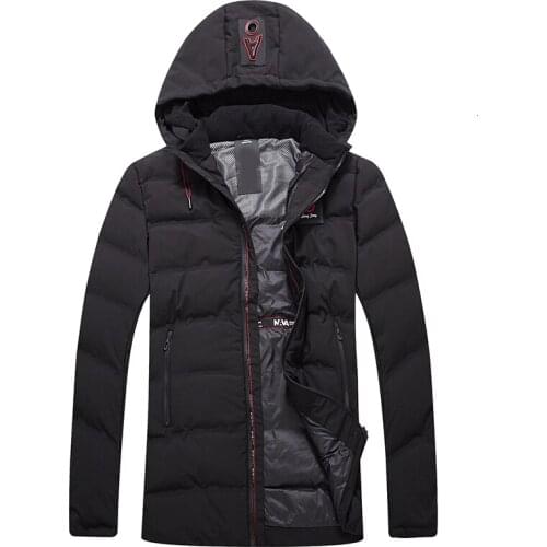 PLUS SIZE 10xl 8xl 7xl 6xl New Winter Down Jacket Mens Zipper and Hat Casual Medium-and-Long Coat Jacket cotton padded clothes