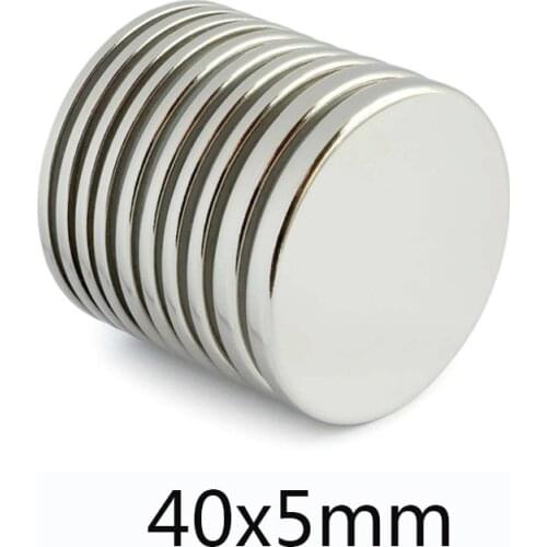 1/2/3 pcs Big Round Powerful Magnets 40mmx5mm Bulk Sheet Neodymium Magnet 40x5mm Permanent NdFeB Strong Magnet 40*5mm