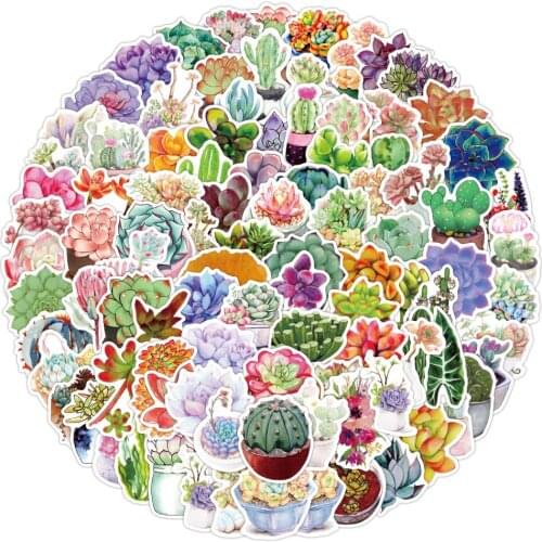 10/50/100PCS Cute Cartoon Plants Graffiti Stickers Aesthetics Laptop Guitar Phone Bike Car Water Bottle Sticker Decal Kid Toy