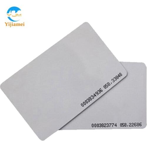 125KHz TK4100 chip Proximity Contactless RFID Smart Thin Cards Read Only used for Access Control System YJ01ID