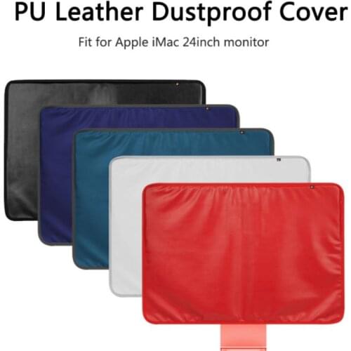 2021 Dustproof Cover For 24 Inch IMac Display PU Leather Dust Protection Cover PU Back Pocket For Apple Computer Sleeve Case