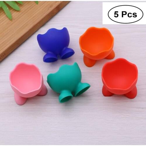 5Pcs Creative Silicone Egg Cup Holder Food Grade Boiled Eggs Holder Boiler Holder Eggcup Kitchen Cooking Tool Egg Accessories