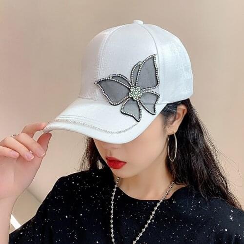 Summer Baseball Cap Hats For Women Girls Butterfly Flower Embroidery Sun Hat Fashion Snapback Caps Adjustable Sunhat Gorras Gift