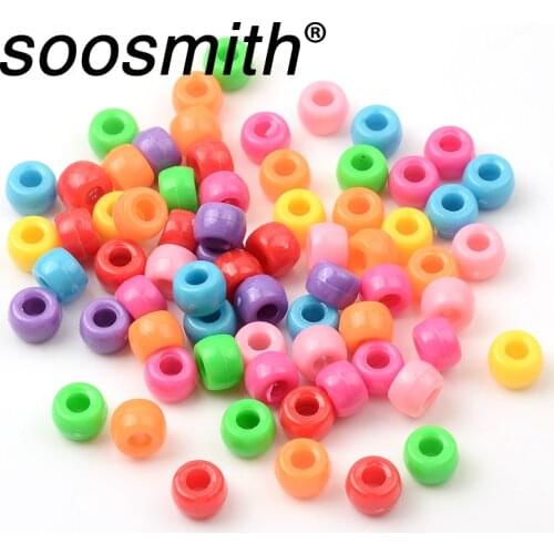 ABS Bucket Beads Acrylic Beads For Jewelry Making Bracelet Necklace Bracelets DIY Accessorie Wholesale Needlework