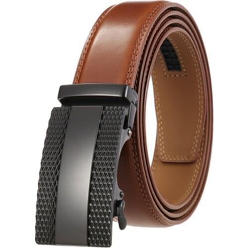 CETIRI Mens formal wear fashion belt suede leather with metal automatic buckle to make excellent top belt