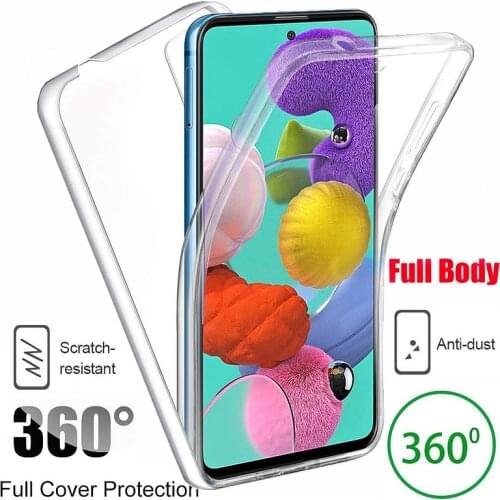 360 Degree Full Body Soft Clear Cover Case for Samsung Galaxy A6 A7 A8 Plus 2018 A750 S6 S7 edge S8 s9 J4 J6 Note 8 9 A3 A5 A7