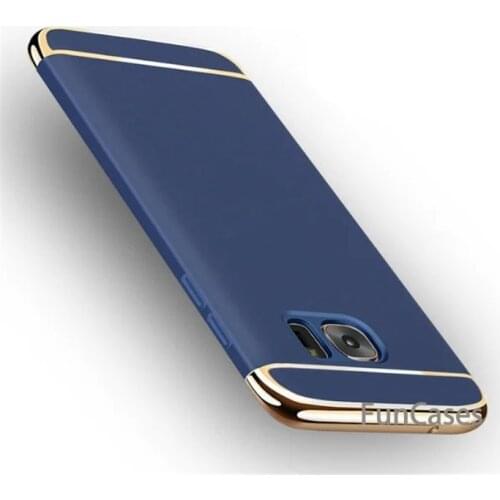 For Samsung Galaxy S6 S7 EDGE S8 S9 plus case Luxury Shockproof 3 in 1 Plating Metal Hybrid PC Back Cover Case For Note 5 8