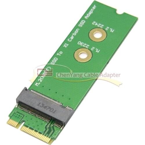 Add on Cards PCBA Mini PCI-E 2 Lane M.2 NGFF 30mm 42mm SSD to Lenovo X1 Carbon Ultrabook SSD