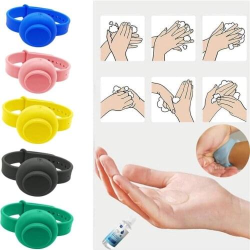 Adult Kids Hand Sanitizer Dispensing Portable Bracelet Wristband Hand Dispenser,Wearable 15ml Pumps