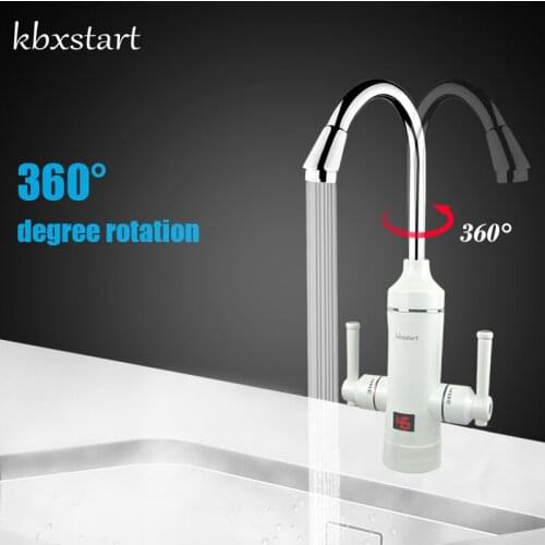 ZK30 Electric Instant Heating Faucet with LED Temperature Display Tankless Water Heater Hot Cold Dual-use Fast Heating Household