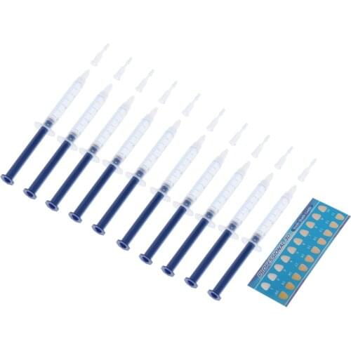 10 Pcs Strong Teeth Whitening Gel Whitener Cleaning Bleaching White