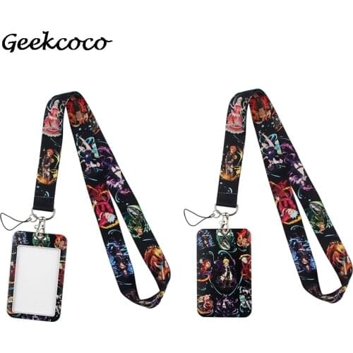 J2167 Anime Lanyard Keychain key Badge ID Mobile Phone Rope Cute Gifts Lanyard With Card Holder