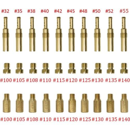 30pcs Carburetor Main Jet Kit with Slow/Pilot Jet Set Replacement Fir For KSR PWK PWM Keihin OKO CVK Motorcycle Carburetor