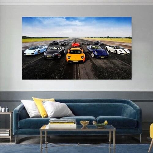 Cool Classic Super Car Sports Car Poster Print Wall Art Canvas Paintings Wall Art for Living Room Home Decor (No Frame)