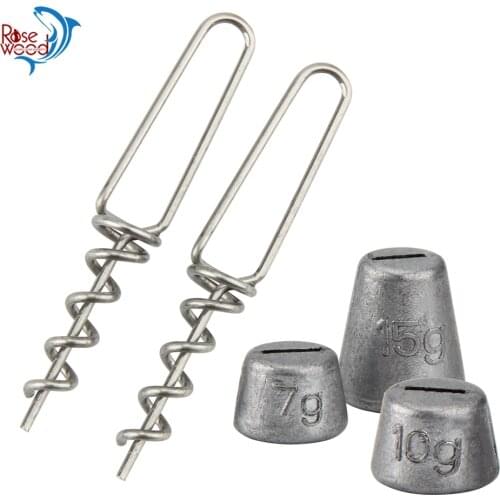 The Ultimate Big-Bait Rigging System 2pcs Screws and 2pcs Weight Sinkers Screw Head Fishing Connector Multi Depth System Refill