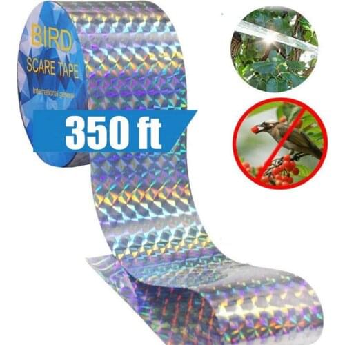 Bird Scare Tape Anti Bird Tape Dual-sided Reflective Deterrent Scare Tape For Birds Fox Pigeons Repeller Ribbon Tapes