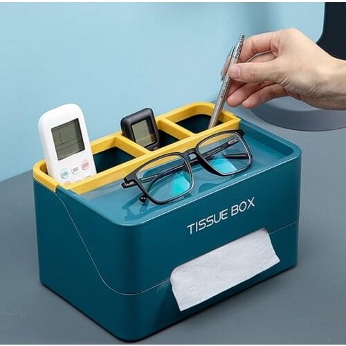 Multi-function storage box TV Air Conditioner Remote Control Organizer practical Tissue Box Home Cosmetic Storage Box