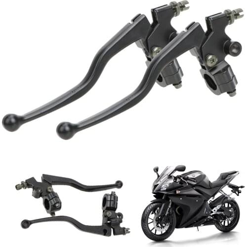 1 Pair Front Left and Right Cable Front Brake Aluminum Alloy 22mm Handlebar Clutch Lever Motorcycle Brake Clutch Levers