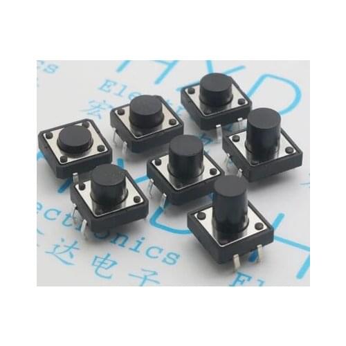 Tact Switch 12*12*6 micro switch 12*12*6MM legs touch of a button key switch plug Hot wholesale free shipping