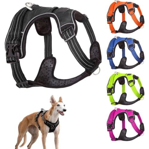 Reflective Strong Pet Dog Harness For Dogs Training Vest Medium Big Dogs Adjustable Outdoor Protective Harness Dog Supplies New