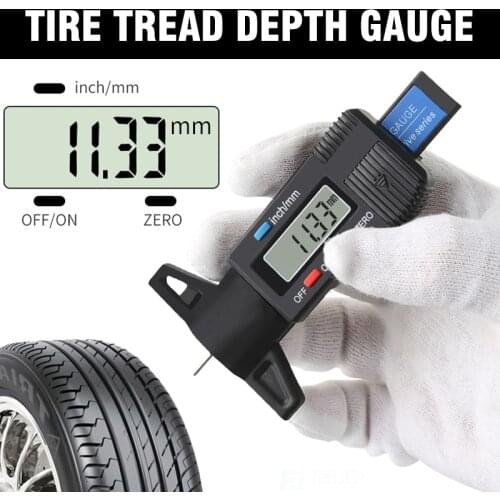 Tire Tread Depth Gauge Truck Tool Gauge Tire Caliper Tread Depth Accurate Car Digital LCD Display