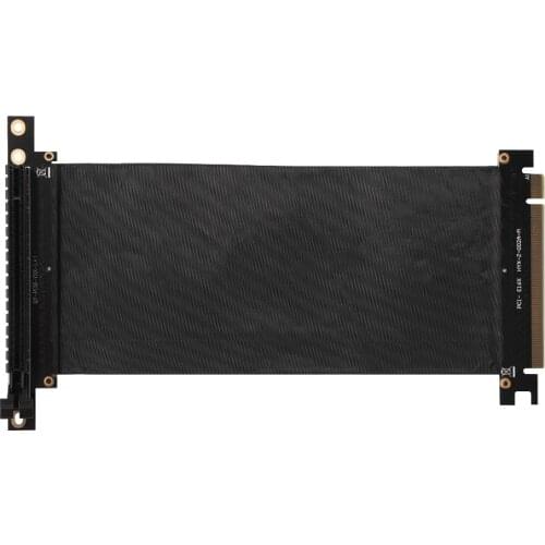 PCIe 3.0 16X Graphics Card Extension Cable 90 Degree PCI-E Express X16 Riser Card Adapter Extender PCI Express Flexible Cable