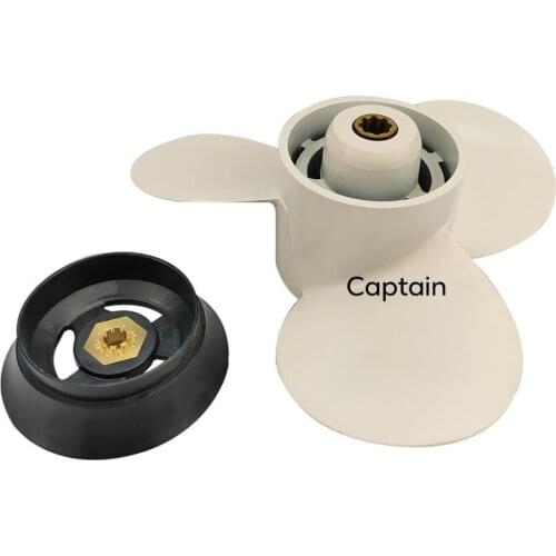 Captain Propeller 9 3/4x6 1/2-J High Thrust 683-W4592-02-EL Fit Yamaha Outboard Engines 9.9HP, 13.5HP, F9.9, 15HP, F8