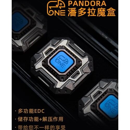 ONE-Pandoras magic box sugar push brand titanium alloy red copper storage decompression snap brand fingertip gyroscope EDC