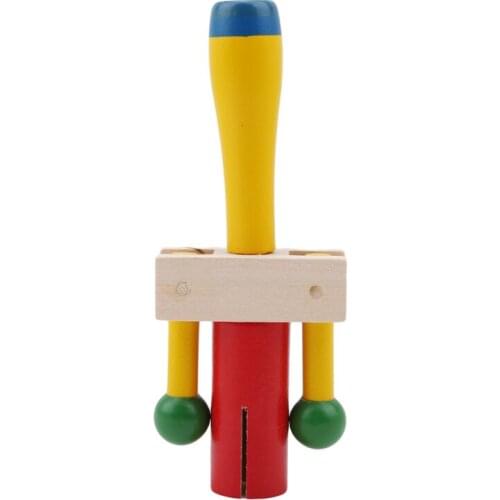 Funny Toys Musical Instrument For Kids Colorful Wooden Early Learning Educational Musical Instrument Lovely Baby Hand Bells