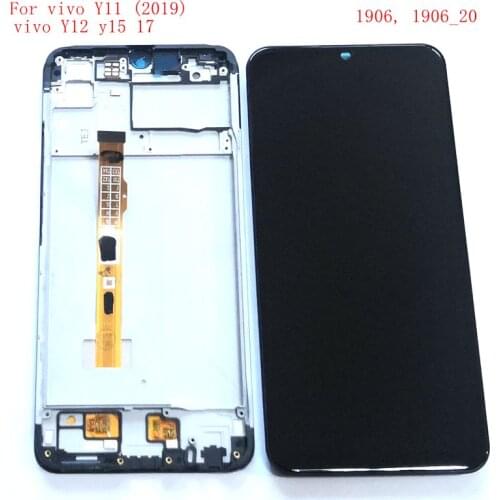 6.35" For vivo y11 2019 lcd screen digitizer touch glass frame full set lcd vivo y12 y15 y17 lcd screen