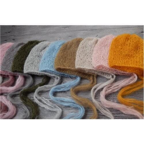 100pcs Newborn Photo Prop Newborn Mohair Hand Knitted Baby Photography Props Various Colors