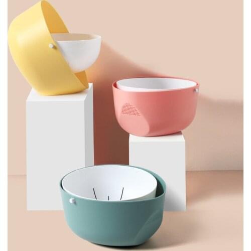 2 Layer Plastic Sink Vegetable Fruit Water Drying Storage Basket Conatiner Drainer Rack Organizer Kitchen Accessories Box