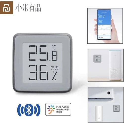 2020 MMC Bluetooth Thermometer Hygrometer E-Ink Screen BT2.0 Smart Temperature Humidity Sensor Miaomiaoce Works For MIJIA App