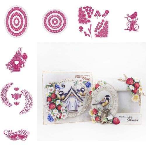 2021 Summertide Bees Home Tea Cup Frame Cutting Dies Scrapbook Diary Decoration Embossing Template DIY Greeting Card Handmade